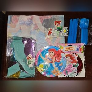 NIB Little Mermaid Happy birthday decoration kit